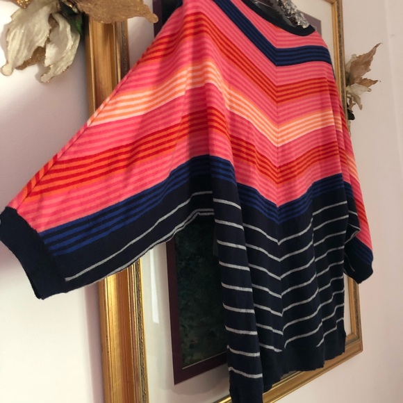 Talbots striped colorful lightweight sweater M - Picture 3 of 4